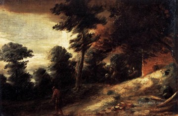 アドリアン・ブラウワー Painting - 夕暮れの風景 バロック様式の田園生活 アドリアン ブラウワー